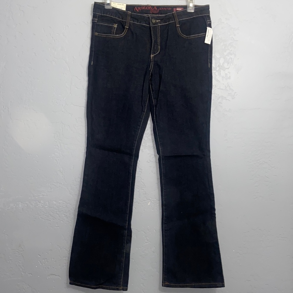 NWT Arizona Jeans Co Bootcut Jeans Denim Dark Wash Sz 14.5 Plus Studded Pockets